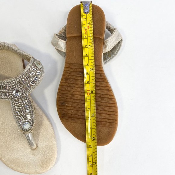 LUCITA Toddler Girl's Thong Sandals with Rhinestones - Picture 8 of 12